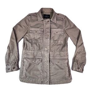 Lucky Brand Women’s Small Military Jacket Cotton Olive Green Utility Grunge
